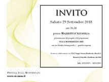 Presentazione ITACA MONFERRATO 2018 - Sabato 29 Settembre 2018