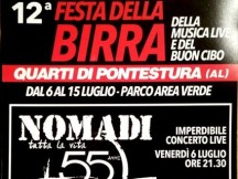 Festa della birra a Quarti di Pontestura con concerto dei Nomadi