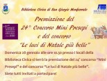 Premiazione del 24° Concorso Mini Presepi- e del concorso “Le luci di Natale più belle” domenica 28 gennaio ore 10,30