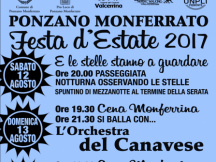 Festa D'Estate 2017 a Ponzano Monferrato (dal 12 Agosto al 15 Agosto)
