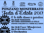 Festa D'Estate 2017 a Ponzano Monferrato (dal 12 Agosto al 15 Agosto)