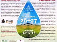 Cantine Aperte sabato 26 e domenica 27 maggio